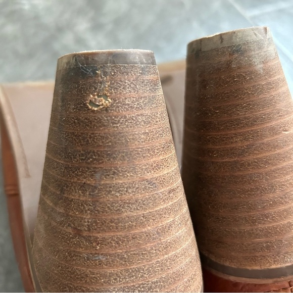 Lucky Brand Nycott Leather Bootie Stacked Heel Size 10M(42) Brown Fall Boho - Picture 12 of 16